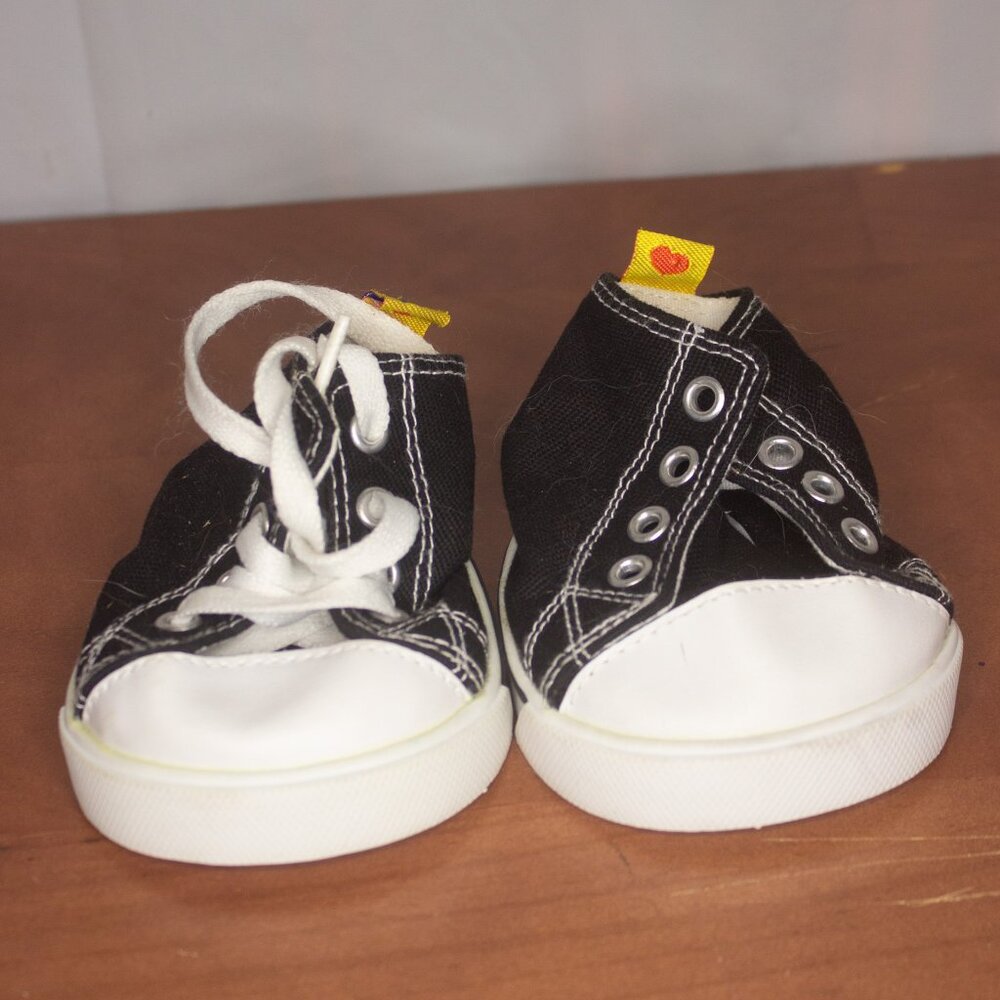 Build-A-Bear Workshop "Converse Style" Black Canvas High-Top Sneakers